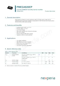 PMEG4020EP Datasheet Cover