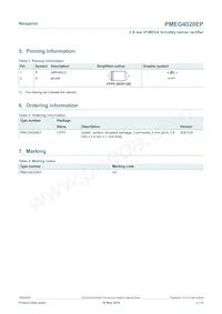 PMEG4020EP Datasheet Page 2