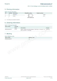 PMEG6020AELPX Datasheet Page 2