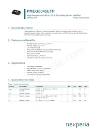 PMEG6045ETPX Datasheet Copertura