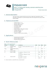 PNS40010ER Datasheet Cover