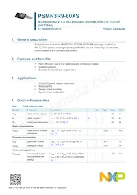 PSMN3R9-60XSQ Datasheet Pagina 2