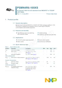 PSMN4R6-100XS數據表 頁面 2