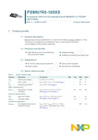PSMN7R0-100XS數據表 頁面 2