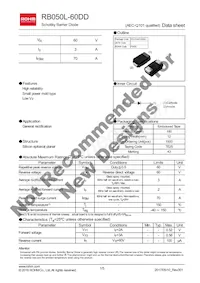 RB050L-60DDTE25 Datasheet Copertura