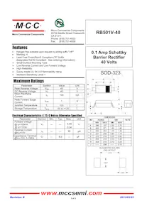 RB501V-40-TP Datasheet Copertura
