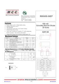 RB520S-30EP-TP Datasheet Copertura