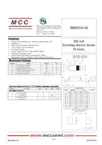 RB551V-30-TP Datasheet Copertura