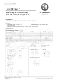 SB20-03P-TD-E Datasheet Cover