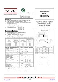 SD103BW-TP Datasheet Copertura
