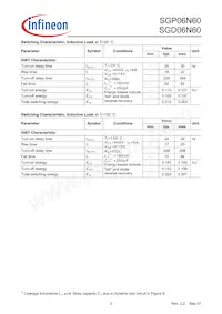 SGD06N60BUMA1 Datasheet Pagina 3