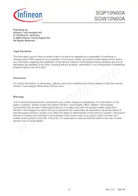 SGW10N60AFKSA1 Datasheet Page 12