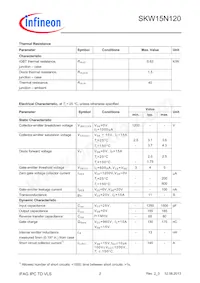 SKW15N120FKSA1 Datasheet Page 2