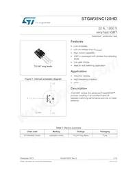 STGW35NC120HD Datasheet Cover