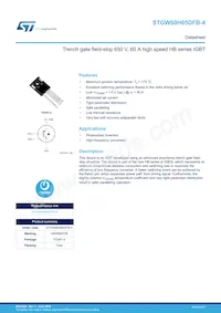 STGW60H65DFB-4 Datenblatt Cover