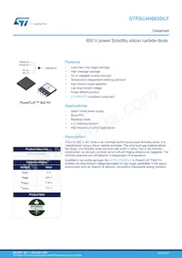 STPSC4H065DLF Datasheet Cover