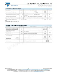 VS-MBR1645-M3 Datasheet Page 2