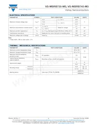 VS-MBRB745TRR-M3 Datasheet Page 2