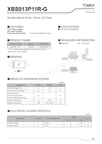 XBS013P11R-G Datasheet Cover