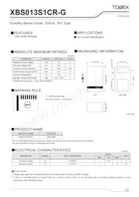 XBS013S1CR-G Datasheet Cover