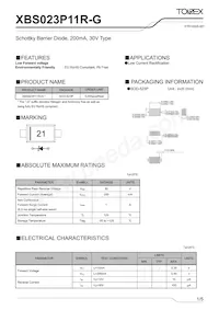 XBS023P11R-G Datasheet Cover