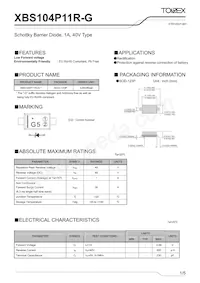 XBS104P11R-G Datasheet Cover