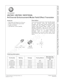 2N7002-D87Z Datenblatt Cover