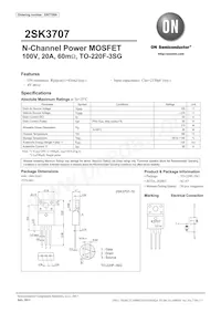 2SK3707-1E Datasheet Cover
