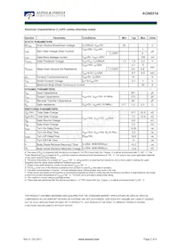 AON6514_102 Datasheet Page 2