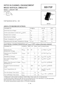BS170FTC Datasheet Cover