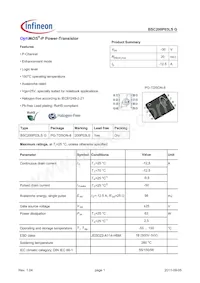 BSC200P03LSGAUMA1 Datasheet Cover