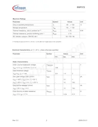 BSP372L6327HTSA1 Datasheet Page 2