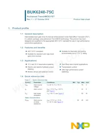 BUK6240-75C Datasheet Page 2