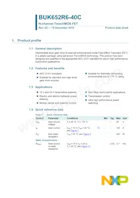BUK652R6-40C Datasheet Page 2