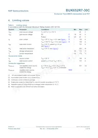 BUK652R7-30C Datasheet Pagina 3