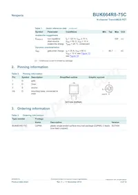 BUK664R8-75C Datasheet Page 2