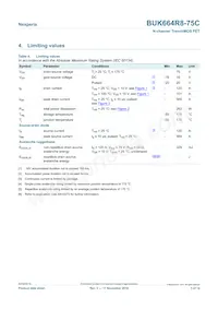 BUK664R8-75C數據表 頁面 3