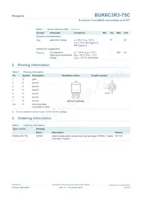BUK6C3R3-75C Datasheet Page 2