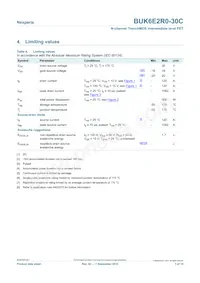 BUK6E2R0-30C Datasheet Page 3