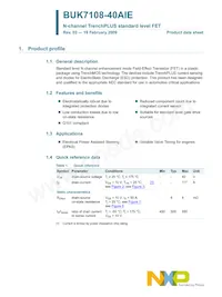BUK7108-40AIE Datasheet Page 2