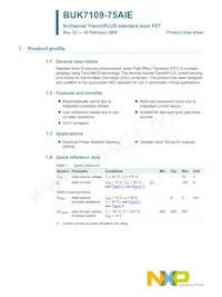 BUK7109-75AIE Datasheet Page 2