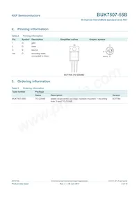 BUK7507-55B Datasheet Page 3
