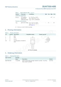 BUK7508-40B Datasheet Page 3