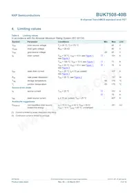BUK7508-40B Datasheet Page 4
