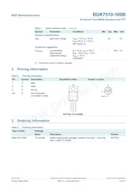 BUK7510-100B Datasheet Page 3