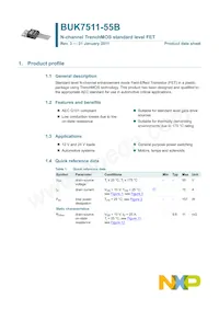 BUK7511-55B Datasheet Page 2