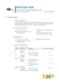 BUK7520-100A數據表 頁面 2