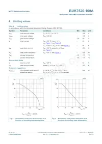 BUK7520-100A Datasheet Page 4