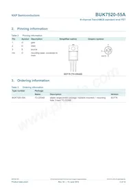 BUK7520-55A Datasheet Page 3