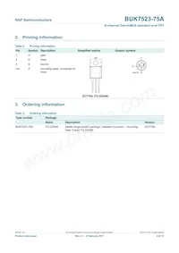 BUK7523-75A Datasheet Page 3